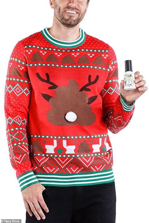 New Ugly Christmas Sweaters Have A Pocket That Fits A Bottle Of Champagne Daily Mail Online