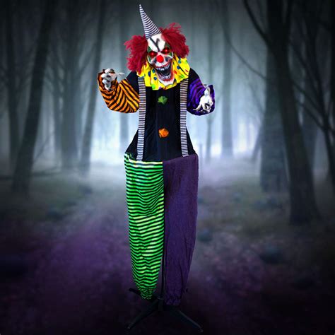 Buy Holidayanahalloween Animatronic Evil Clown 5ft 9in Tall Animated