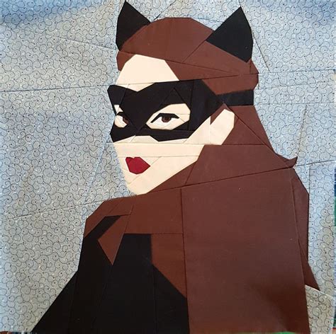 Paper Pieced Superhero Catwoman Pattern Tested For Michelle Thompson