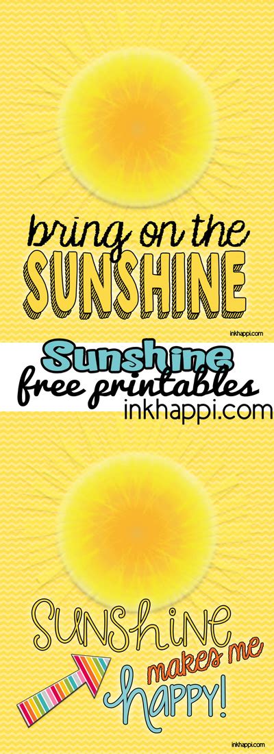 The two basic items necessary to. Sunshine Quotes and Free Printables - inkhappi