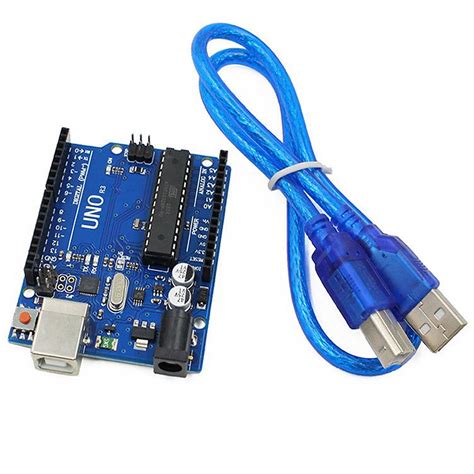 Kit Arduino Uno R3 Chíp Cắm Atmega328P Tặng Cáp Kết Nối Linh Kiện