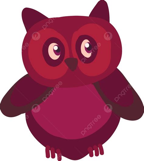 A Purple Owl Vector Or Color Illustration Animal Eyes Vector Vector