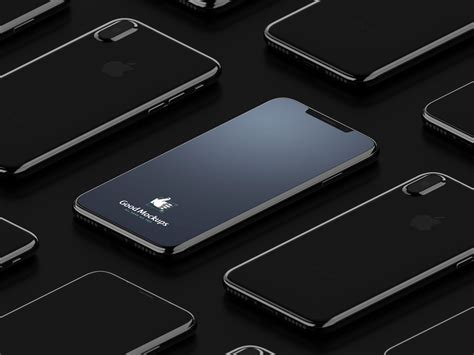 Download for free and don't forget to check premium options. Free Black Isometric Apple iPhone X Mockup PSD - Good Mockups