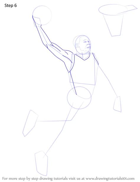Learn How To Draw Russell Westbrook Dunking Basketball Players Step