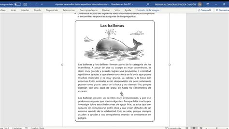 Las Ballenas C Psulas Para Audios Textos Expositivos Informativos