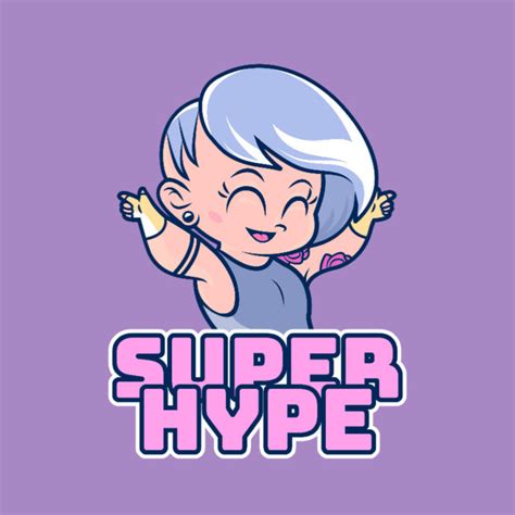 Placeit Cartoonish Twitch Emote Logo Maker Featuring A Hyped Girl