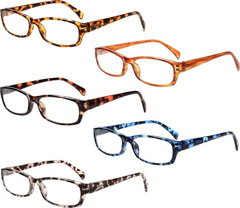 Reading Glasses 5 Pairs Stylish Color Readers Fashion Glasses For Reading Men
