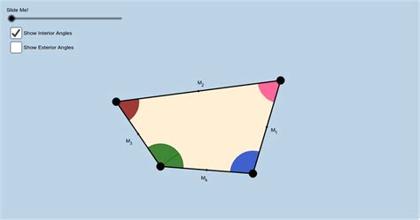 We have a general formula sum of interior angles of polygon. Quadrilateral Angle Theorems - GeoGebra