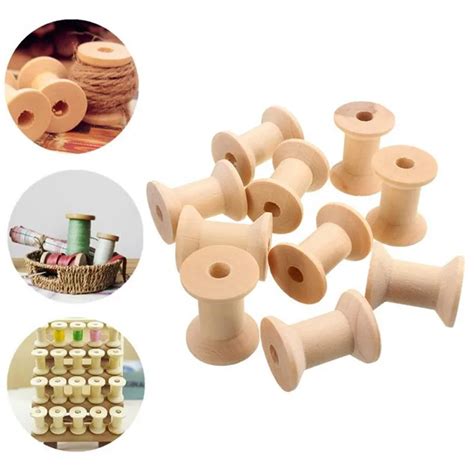 Custom Size Wooden Spools Empty Thread Spools For Diy Crafts Buy