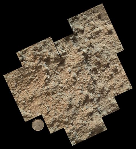 Pebbly Sandstone Conglomerate Rock At Curiositys Waypoint 1 Nasa