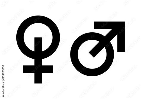 Icons Of Masculine And Feminine Man And Woman Gender Set Of Style