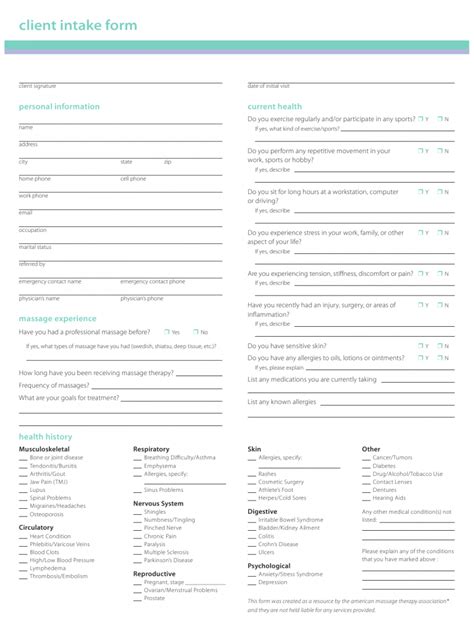 Client Intake Form Download Printable Pdf Templateroller Facial Client