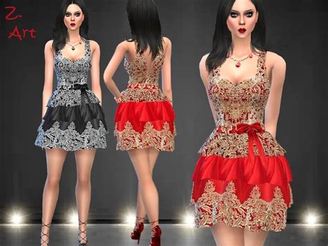 Vintagez 02 Luxurious Dress By Zuckerschnute20 At Tsr Sims 4 Updates