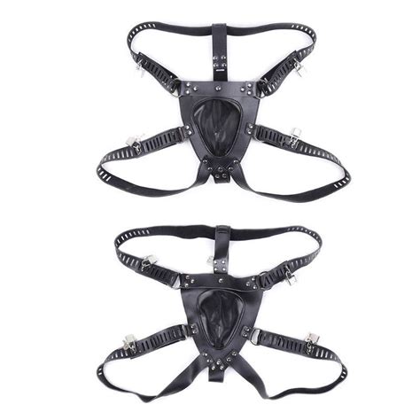 Men Male Chastity Belt Lock Leather Panties G String Thongs Restraint Underwear Buy At A Low
