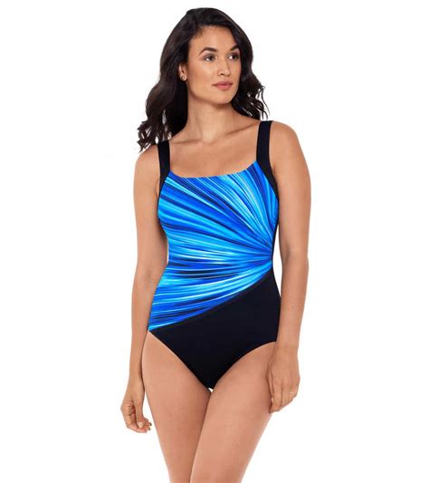 Reebok Womens Radiant Energy Chlorine Resistant One Piece Swimsuit At