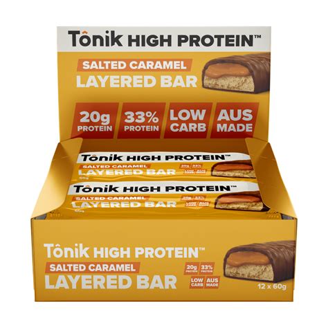 Tonik High Protein Snack Bars Salted Caramel The Healthy Mummy