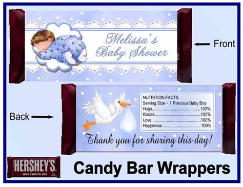 Hershey Bar Wrappers For Baby Shower 12 Hershey Candy Bar Wrappers