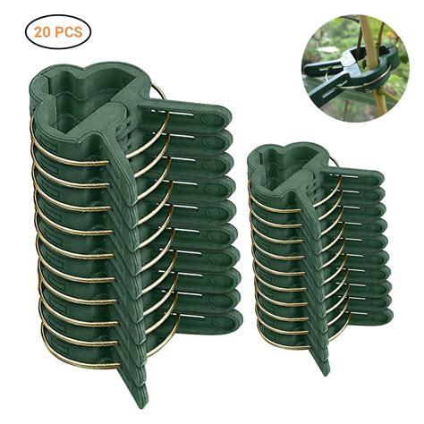 20pcs Reusable Plastic Plant Support Clips Clamps For Plants Hanging