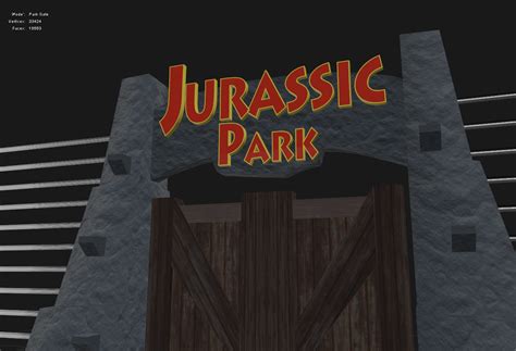 Jurassic Park Gate Free 3d Model Obj Mtl Free3d