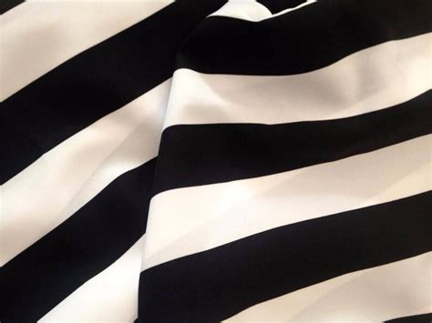 Black And White Stripes Fabric In Black And White Material Etsy