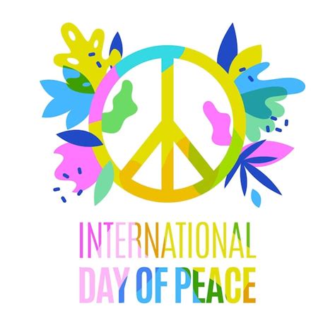 Free Vector Colorful International Day Of Peace
