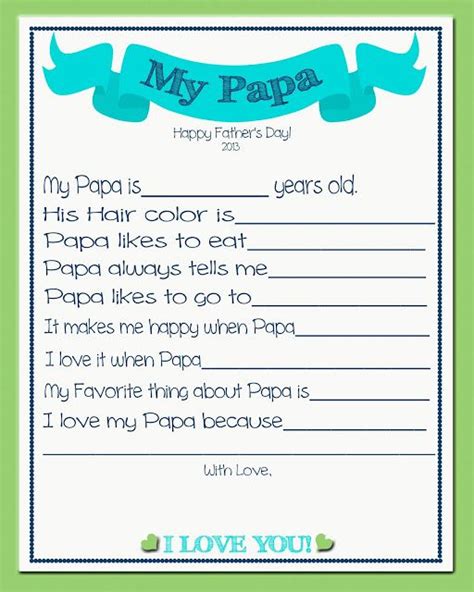 Just A Little Sparkle Fathers Day Questionnaire Fathers Day