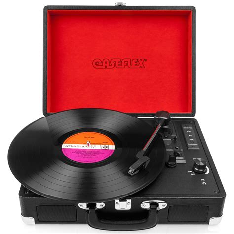 Caseflex Vinyl Record Player Briefcase Recorder And Mp3 Player With