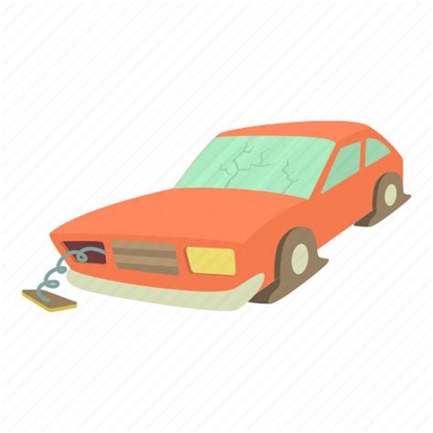 Auto Automotive Broken Car Cartoon Formula Transport Vehicle Icon
