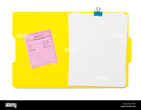Yellow Manila Folder Cut Out Stock Images And Pictures Alamy