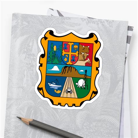 Coat Of Arms Of Tamaulipas México Sticker By Tonbbo Redbubble