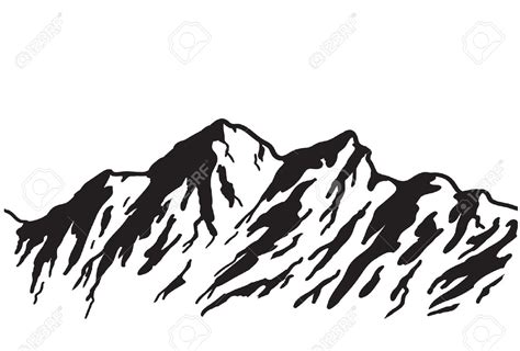 Mountain Silhouette Black And White At Getdrawings Free Download