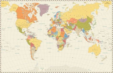 Peta Dunia Samudra Dan Benua Memahami Batas Batas Geografi Gambar