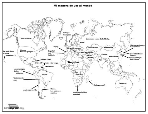 Mapa Mundi Con Division Politica Con Nombres Para Imprimir Reverasite