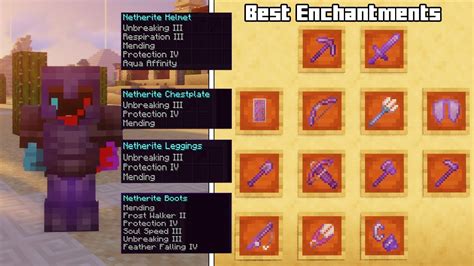Best Enchantments For All Armor And Items In Minecraft 120 Youtube