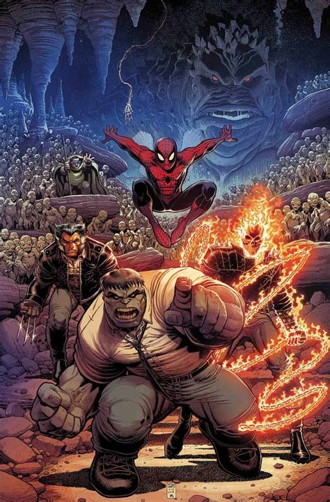 The New Fantastic Four Hulk Wolverine Spider Man And Ghost Rider By