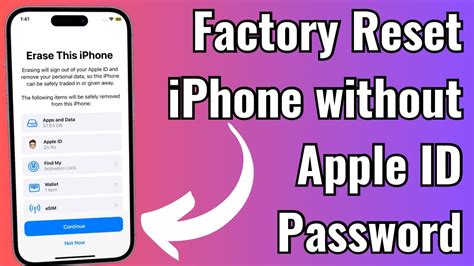 How To Factory Reset Iphone Without Apple Id Password 2023 Youtube
