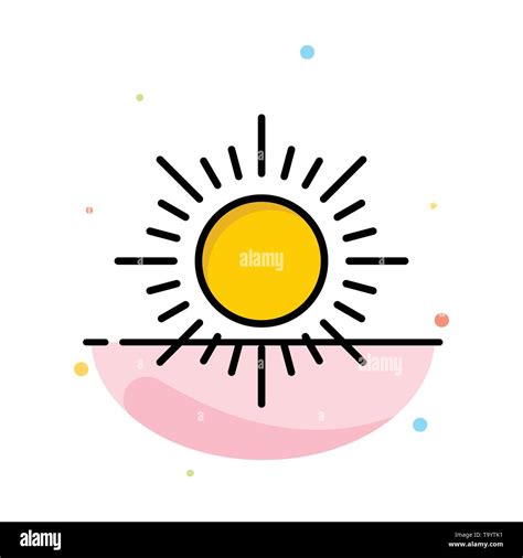 Sun Sunrise Sunset Abstract Flat Color Icon Template Stock Vector Image And Art Alamy