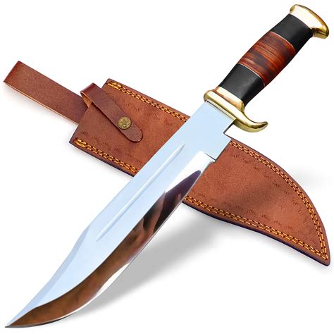 Buy Large Bowie Knife With Sheath 18 Inch Dundee Knife Mirror Polished