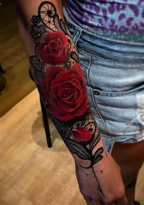 45 Lace Tattoos For Women Rose Tattoos For Women Lace Tattoo Lace