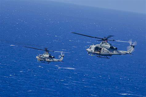 Ah 1z Viper And Uh 1y Venom Helicopters United States Navy Displayy