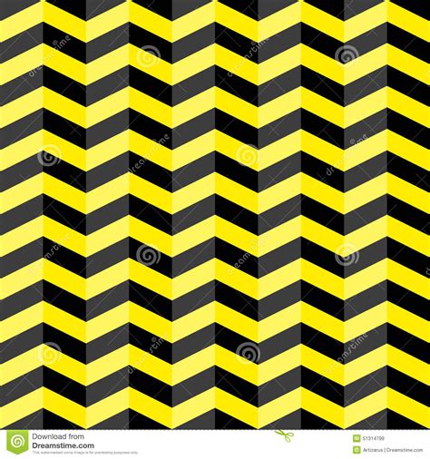 Black And Yellow Chevron Seamless Pattern Stock Photo