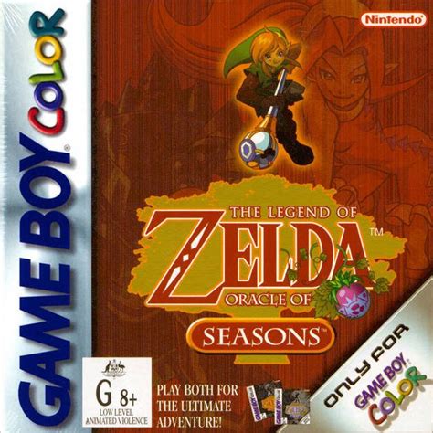 The Legend Of Zelda Oracle Of Seasons Game Boy Color Box Usa