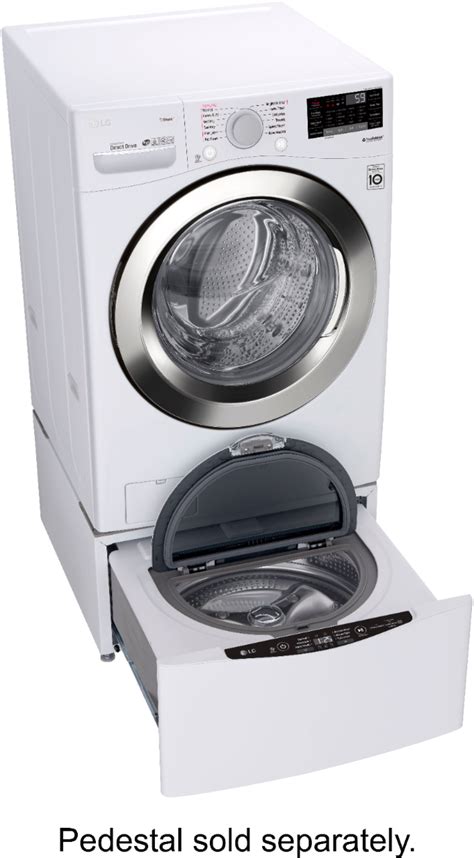 Lg 45 Cu Ft 12 Cycle Front Loading Smart Wi Fi Washer With Steam And