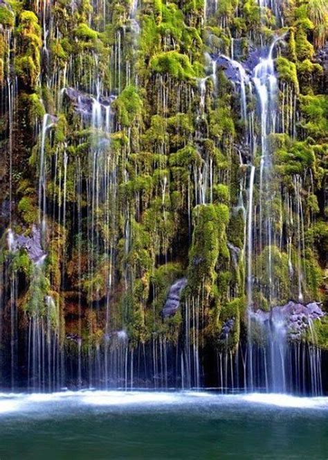 Mossbrae Falls Is A Waterfall Flowing Into The Sacramento River In The