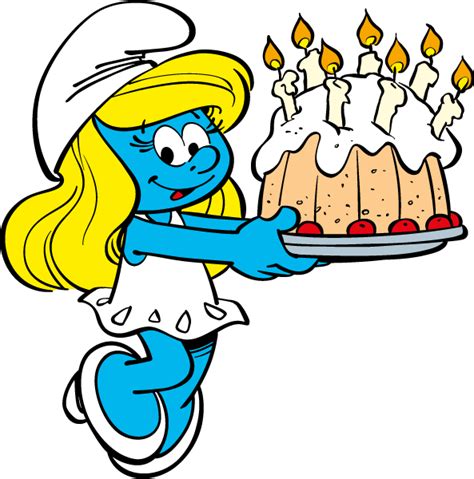Imagen Smurfette With Cakepng Wiki Pitufos Fandom Powered By Wikia