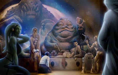 Star Wars Jabba The Hutt And Princess Leia Lei De Partilha