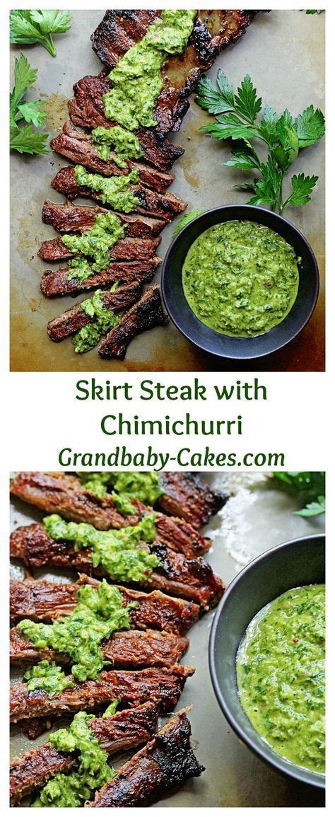 Skirt steak is a cut of beef from the diaphragm muscles of the thank you both mirella and panos!!! Marinated Skirt Steak with Chimichurri | Grandbaby-Cakes ...