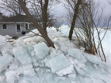 Ice Shoves Pile Up In Calumet County Park Wluk