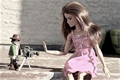 Free Download Barbie Doll In Front Of Video Camera With Camera Man