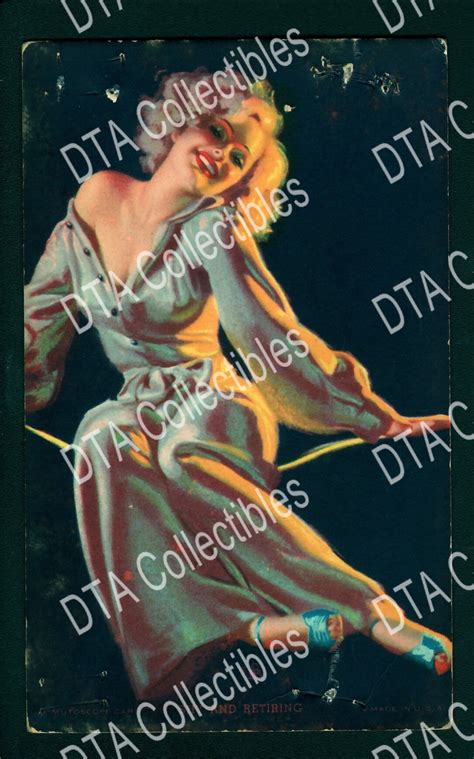 Mutoscope Pin Up Arcade Card Earl Moran Hotcha Shy G 1945 Photograph